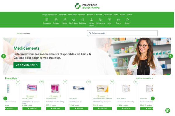 Click and collect pharmacie